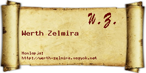 Werth Zelmira névjegykártya